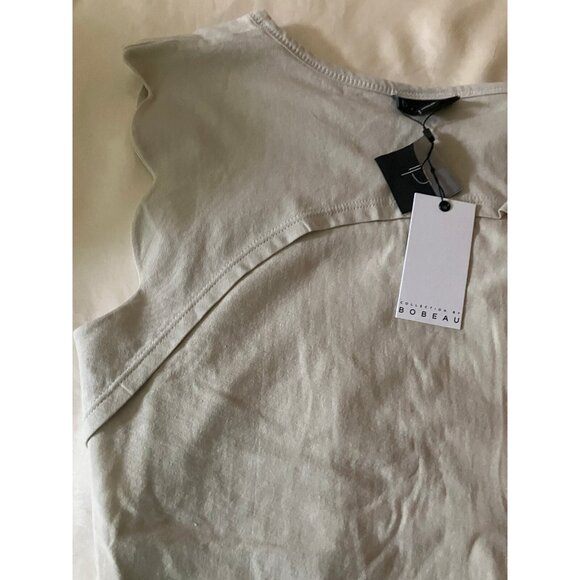 Bobeau Collection 100% Cotton Beige Blouse Top Sleeveless Size M - Picture 13 of 14
